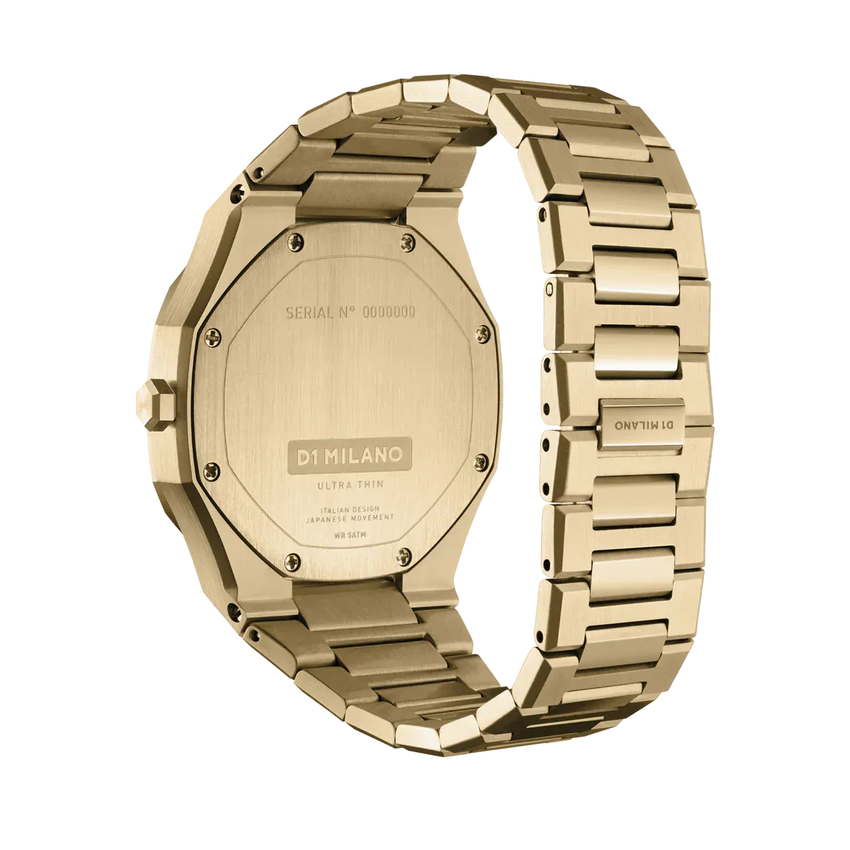 D1 Milano Ultra Thin Green Dial Gold Steel Strap Watch for Women - D1-UTBL18