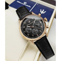 Maserati Epoca Limited Edition Chronograph Black Dial Black Leather Strap Watch for Men - R8871618015