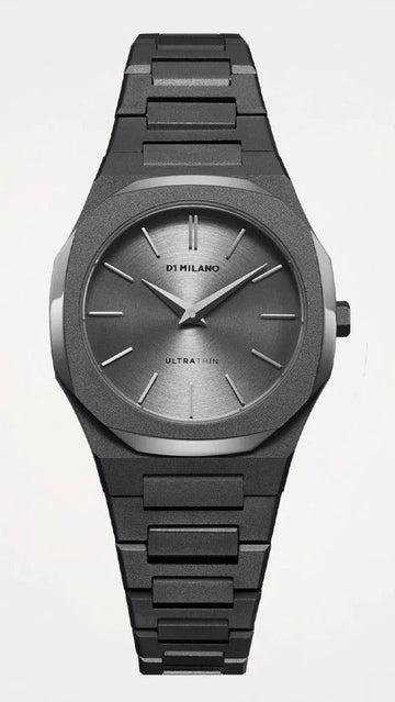 D1 Milano Ultra Thin Grey Dial Grey Steel Strap Watch for Women - D1-UTBL32