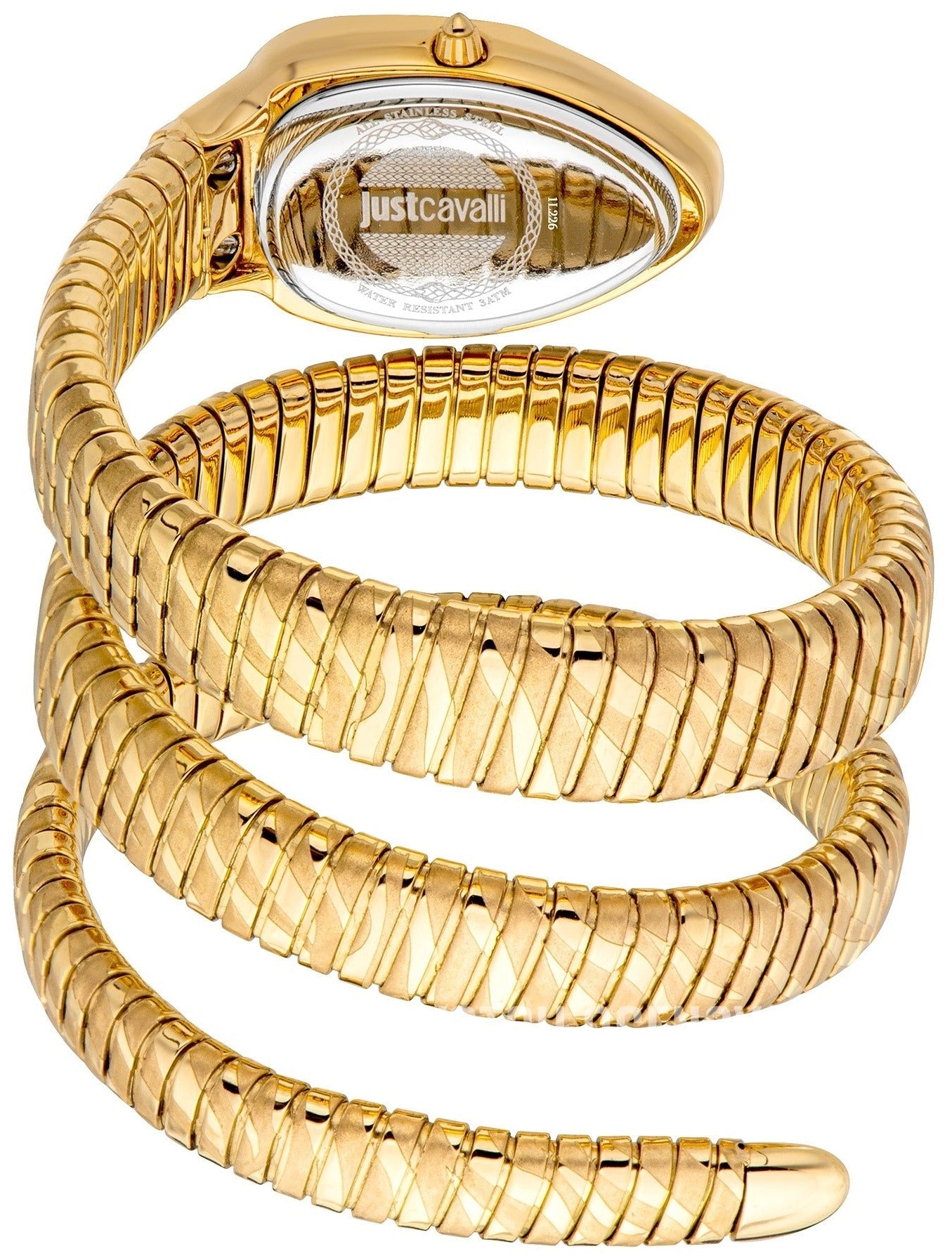Just Cavalli Cosenza Silver Dial Gold Steel Strap Watch for Women - JC1L232M0025