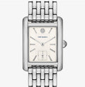 Tory Burch Eleanor White Dial Silver Steel Strap Watch for Women - TBW1069