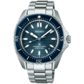 Seiko Prospex Polygonal Divers Automatic Blue Dial Silver Steel Strap Watch for Men - SPB483J1