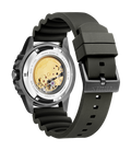 Citizen Mechanical Automatic Black Dial Black Rubber Strap Watch for Men - NJ0125-11E