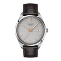 Tissot PR 100 Quartz Silver Dial Black Leather Strap Watch for Men - T150.410.16.031.00