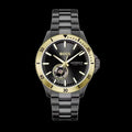 Hugo Boss Troper Chronograph Automatic Black Dial Black Steel Strap Watch for Men - 1514203