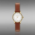 Burberry The Utilitarian White Dial Brown Leather Strap Watch for Women - BU7865