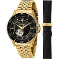 Maserati SFIDA Special Edition Automatic Black Dial Gold Steel Strap Watch for Men - R8823140012