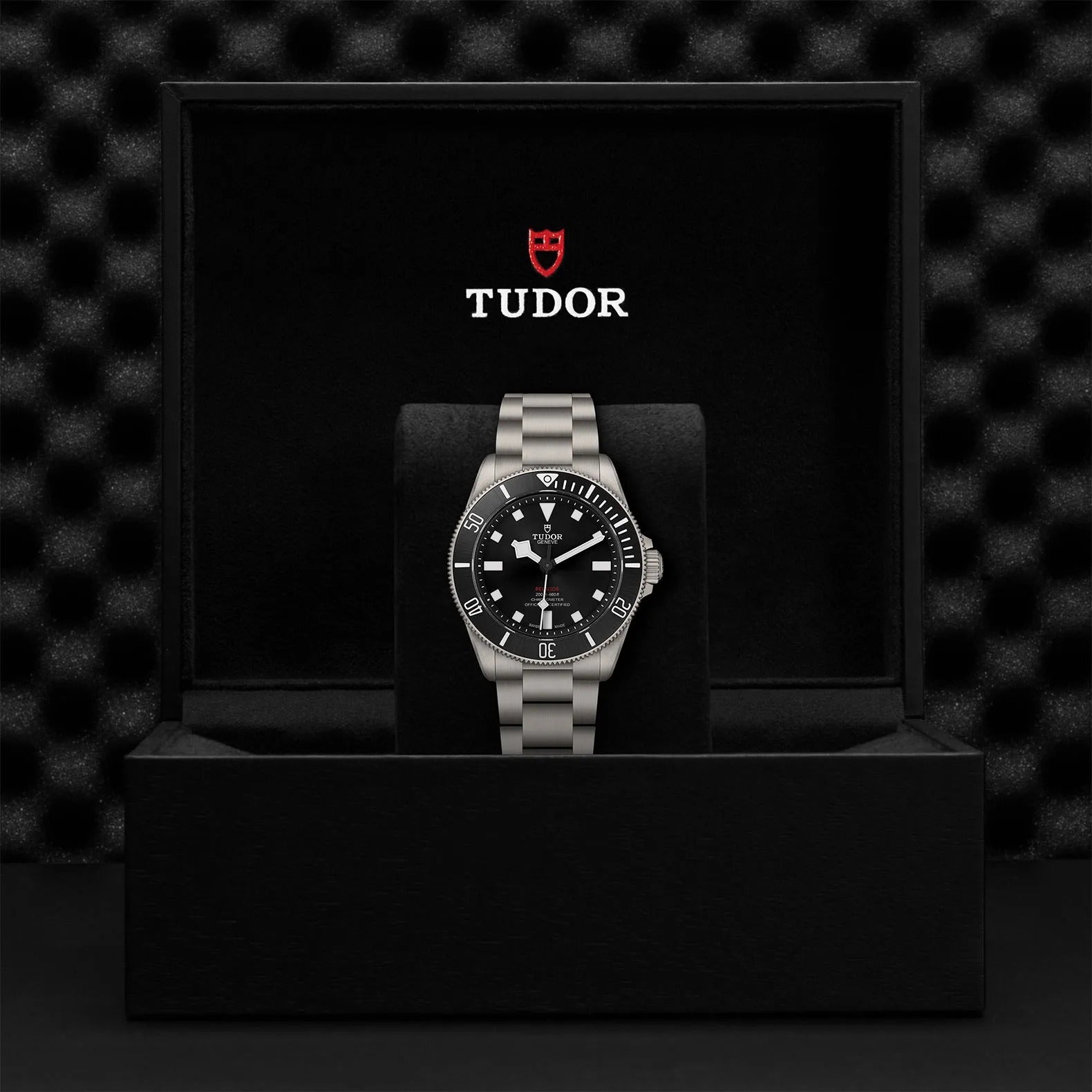 Tudor Pelagos Black Dial Grey Steel Strap Watch for Men - M25407N-0001
