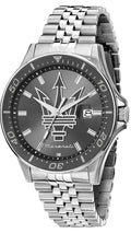Maserati SFIDA Chronograph Grey Dial Silver Steel Strap Watch for Men - R8853140010