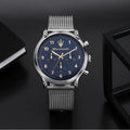 Maserati Epoca Limited Edition Chronograph Blue Dial Silver Mesh Strap Watch for Men - R8873618022
