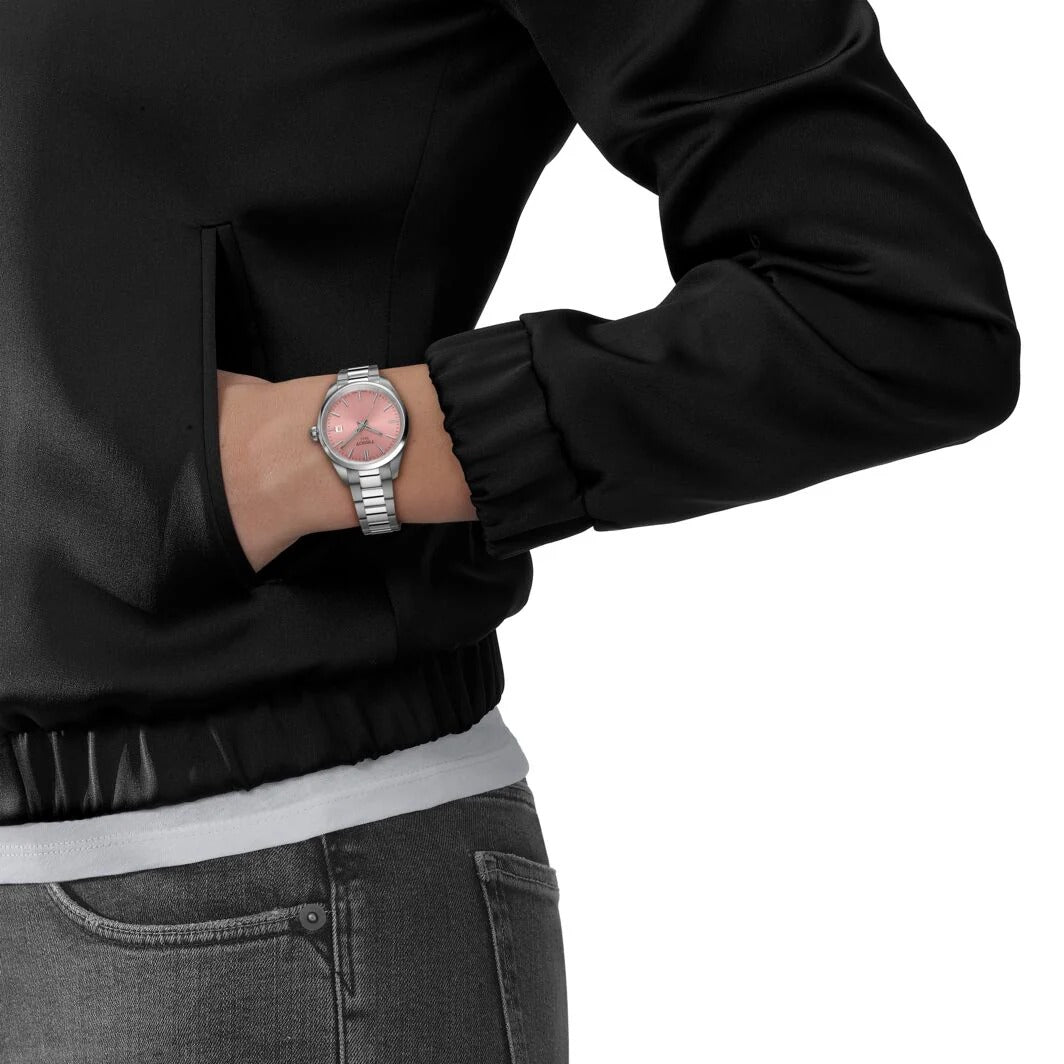Tissot PR 100 Pink Dial Silver Steel Strap Watch for Women - T150.210.11.331.00