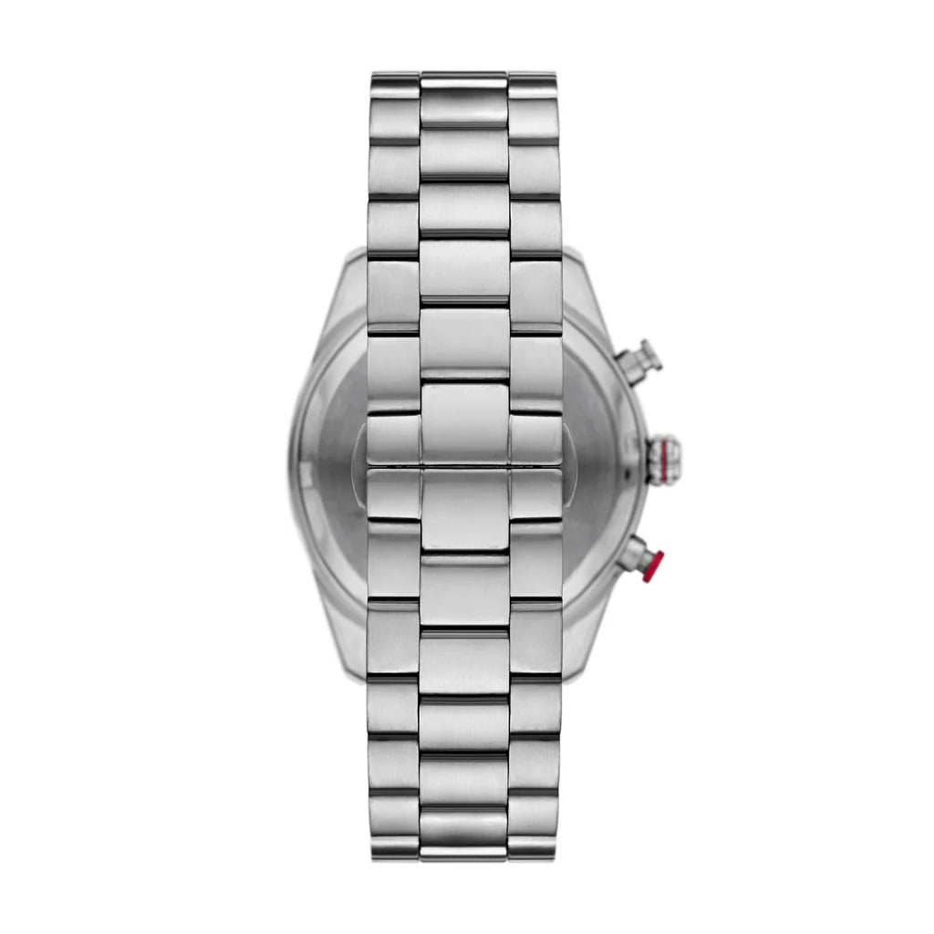 Emporio Armani Racer Chronograph Blue Dial Silver Steel Strap Watch for Men - AR11676