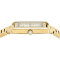 Emporio Armani Genni Crystals Mother of Pearl Dial Gold Steel Strap Watch for Women - AR11659