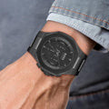 Hugo Boss Taper Chronograph Black Dial Black Steel Strap Watch for Men - 1514088