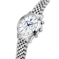 Maserati Epoca Chronograph White Dial Silver Steel Strap Watch for Men - R8873618034