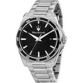 Maserati Velocità Date Black Dial Silver Steel Strap Watch for Men - R8853152002