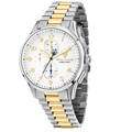 Maserati Sorpasso Chronograph White Dial Two Tone Steel Strap Watch for Men - R8873624003
