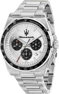 Maserati Velocità Chronograph Silver Dial Silver Steel Strap Watch for Men - R8873652006