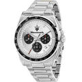 Maserati Velocità Chronograph Silver Dial Silver Steel Strap Watch for Men - R8873652006