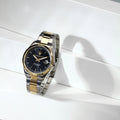 Maserati Competizione Black Dial Two Tone Steel Strap Watch for Men - R8853100042