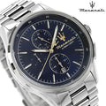 Maserati Sorpasso Chronograph Blue Dial Silver Steel Strap Watch for Men - R8873624004