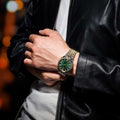 Citizen Tsuyosa 60 Automatic Green Dial Two Tone Steel Strap Watch for Men - NK0024-54X