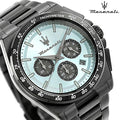 Maserati Velocità Chronograph Blue Dial Black Steel Strap Watch for Men - R8873652004
