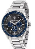Maserati SFIDA Limited Edition Chronograph Grey Dial Silver Steel Strap Watch for Men - R8873640018