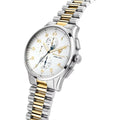Maserati Sorpasso Chronograph White Dial Two Tone Steel Strap Watch for Men - R8873624003