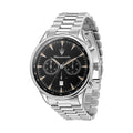 Maserati Tradizione Chronograph Black Dial Silver Steel Strap Watch for Men - R8873646004
