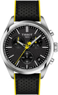 Tissot PR 100 Tour De France Chronograph Black Dial Silver Steel Strap Watch for Men - T150.417.11.051.00