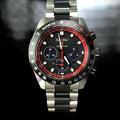 Seiko Prospex Speedtimer Solar Chronograph Datsun 240Z Collaboration Limited Edition Black Dial Two Tone Steel Strap Watch for Men - SSC957