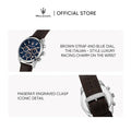 Maserati Attraction Limited Edition Chronograph Blue Dial Brown Leather Strap Watch for Men - R8851151003