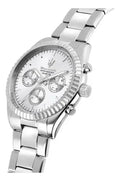 Maserati Competizione Chronograph Silver Dial Silver Steel Strap Watch for Men - R8853100041