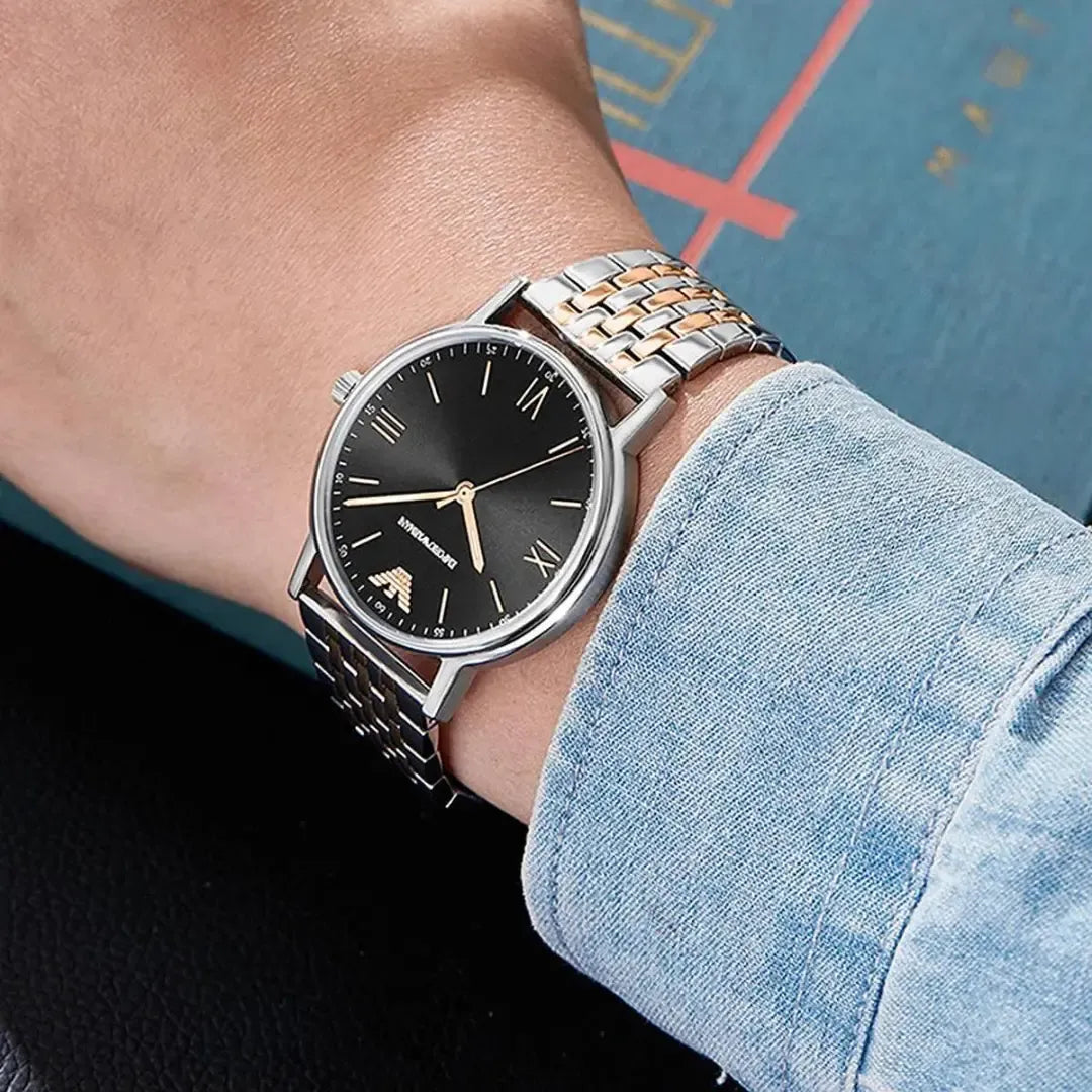 Emporio Armani Kappa Gray Dial Two Tone Steel Strap Watch for Men - AR11121