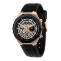 Maserati Stile Skeleton Chronograph Black Dial Black Silicone Strap Watch for Men - R8871642003
