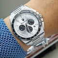 Maserati Velocità Chronograph Silver Dial Silver Steel Strap Watch for Men - R8873652006