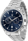 Maserati Tradizione Chronograph Blue Dial Silver Steel Strap Watch for Men - R8873646005