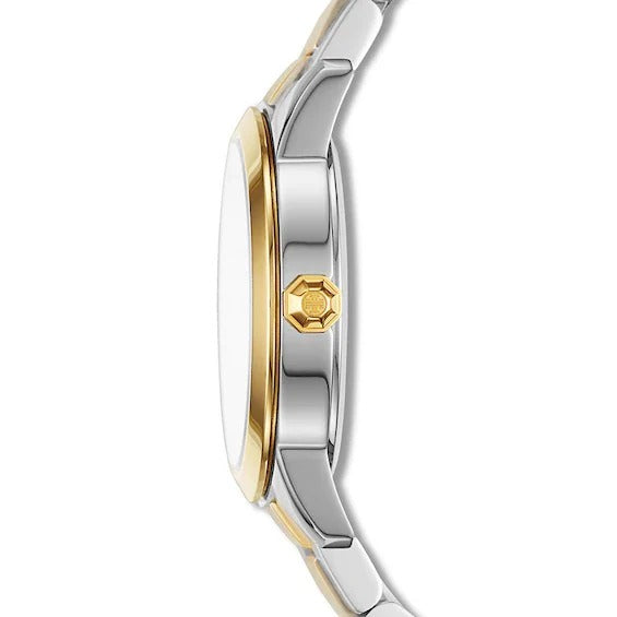 Tory Burch Collins White Dial Two Tone Steel Strap Watch for Women - TBW1306