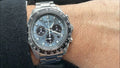 Seiko Prospex Speedtimer 41.4 Solar Chronograph Blue Dial Silver Steel Strap Watch for Men - SSC935