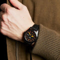 Seiko 5 Sports Flieger Pilot Automatic Black Dial Black Nylon Strap Watch for Men - SRPH33K1