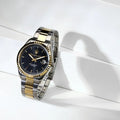 Maserati Competizione Black Dial Two Tone Steel Strap Watch for Men - R8853100042