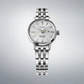 Seiko Presage Cocktail Time Automatic Diamonds White Dial Silver Steel Strap Watch for Women - SRE017J1