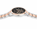 Maserati Attrazione Chronograph Black Dial Two Tone Steel Strap Watch for Men - R8853151002