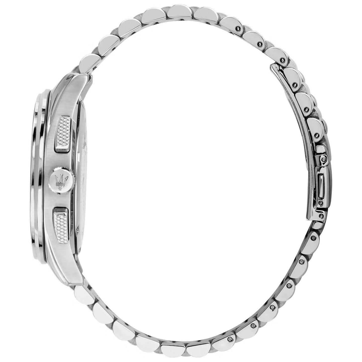 Maserati Sorpasso Chronograph White Dial Two Tone Steel Strap Watch for Men - R8873624003