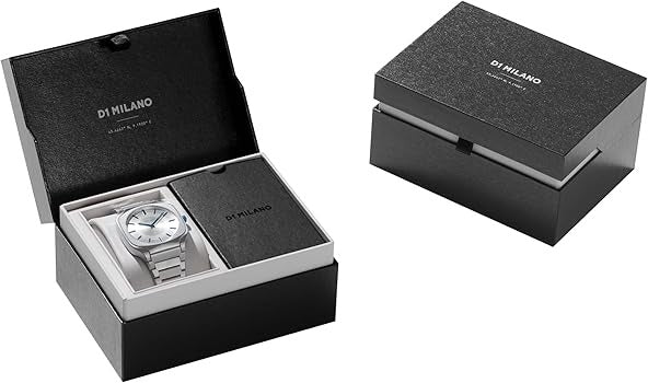 D1 Milano Square Silver Dial Silver Steel Strap Watch for Men - D1-SQBJ01