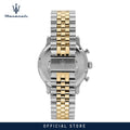 Maserati Epoca Chronograph Blue Dial Two Tone Steel Strap Watch for Men - R8873618030