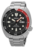 Seiko Prospex Sea Turtle Automatic Black Dial Silver Steel Strap Watch for Men - SRP789K1