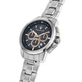 Maserati Successo Chronograph Blue Dial Silver Steel Strap Watch for Men - R8873621037