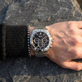 Hugo Boss Hero 2.0 Chronograph Black Dial Silver Steel Strap Watch for Men - 1514267